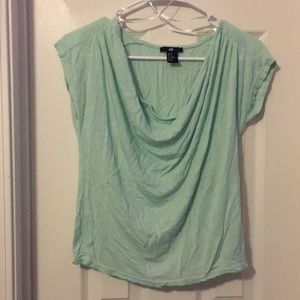 Mint cowl neck shirt
